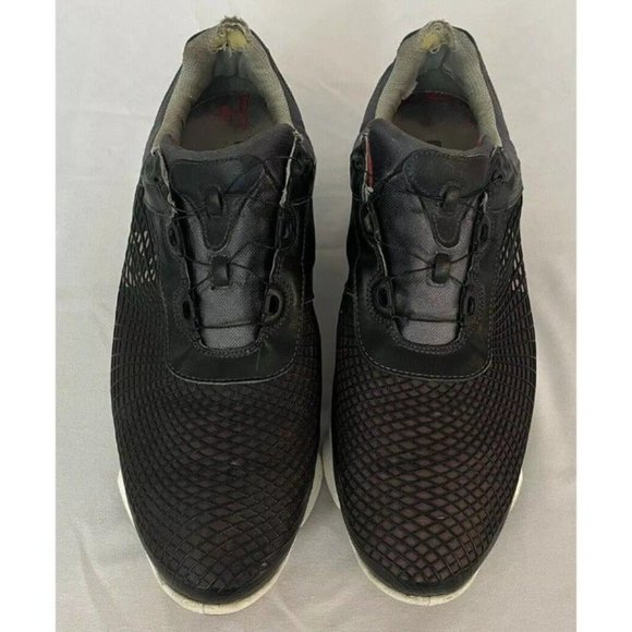 FootJoy Mens Golf Shoes Hyperflex FTF 2.0 Black And Red Size 12 Spiked Shoes - Picture 2 of 12